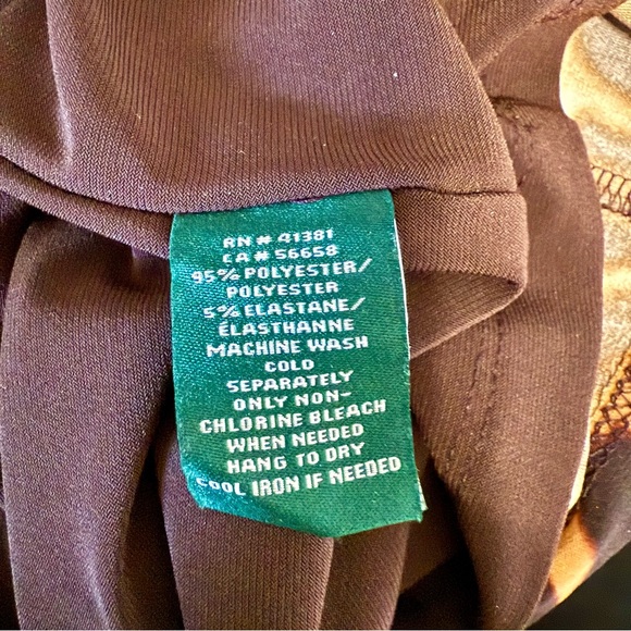 Ralph Lauren LRL Womens Cheetah Sleeveless Faux Wrap Dress Animal Print Size-10 - Picture 14 of 16